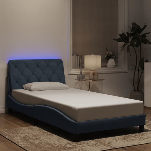 Giroletto con LED senza Materasso Grigio Scuro 100x200 cm
