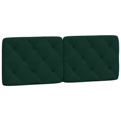 Giroletto con LED senza Materasso Verde Scuro 140x190cm Velluto