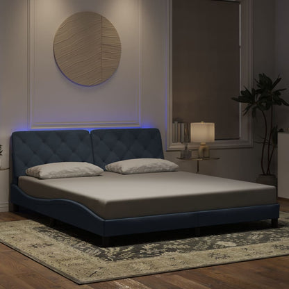 Giroletto con LED senza Materasso Grigio Scuro 180x200 cm