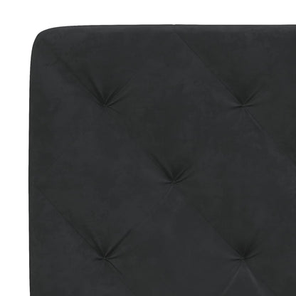 Giroletto con LED senza Materasso Nero 180x200 cm in Velluto