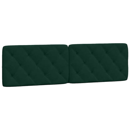 Giroletto con LED senza Materasso Verde Scuro 180x200cm Velluto