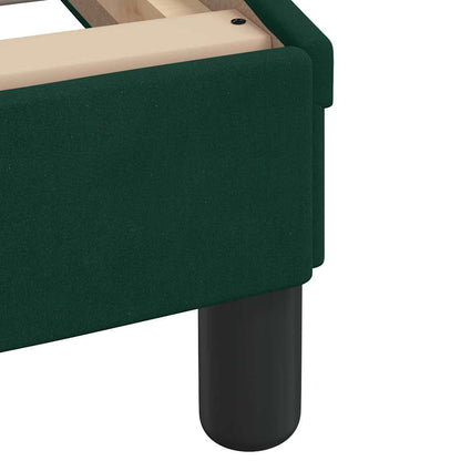 Giroletto con LED senza Materasso Verde Scuro 180x200cm Velluto