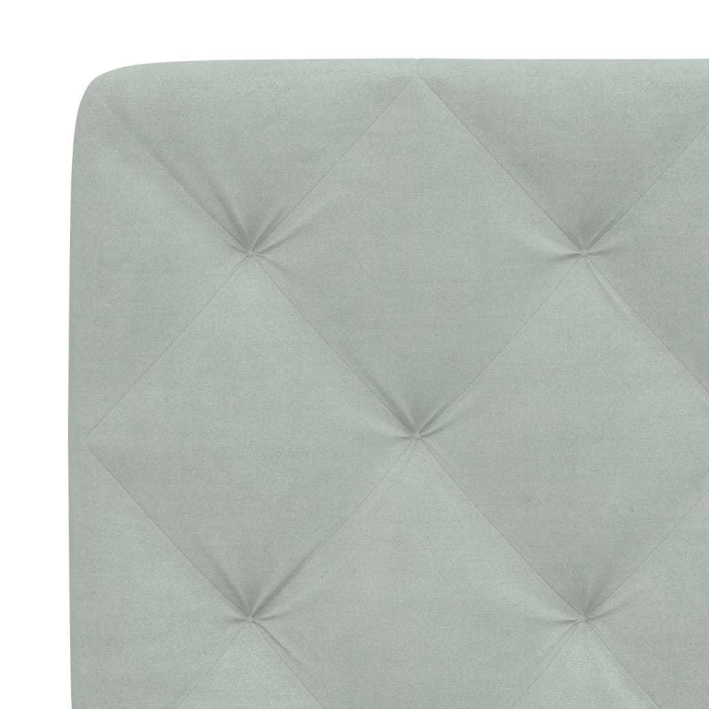 Giroletto con LED senza Materasso Grigio Chiaro 200x200 cm
