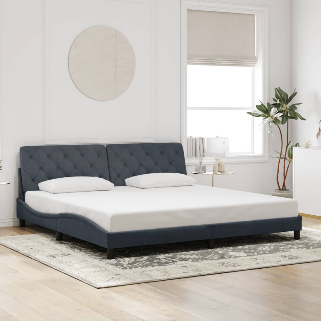 Giroletto con LED senza Materasso Grigio Scuro 200x200 cm