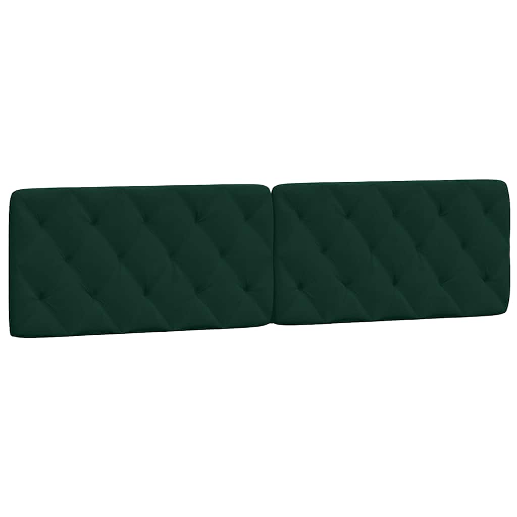 Giroletto con LED senza Materasso Verde Scuro 200x200cm Velluto