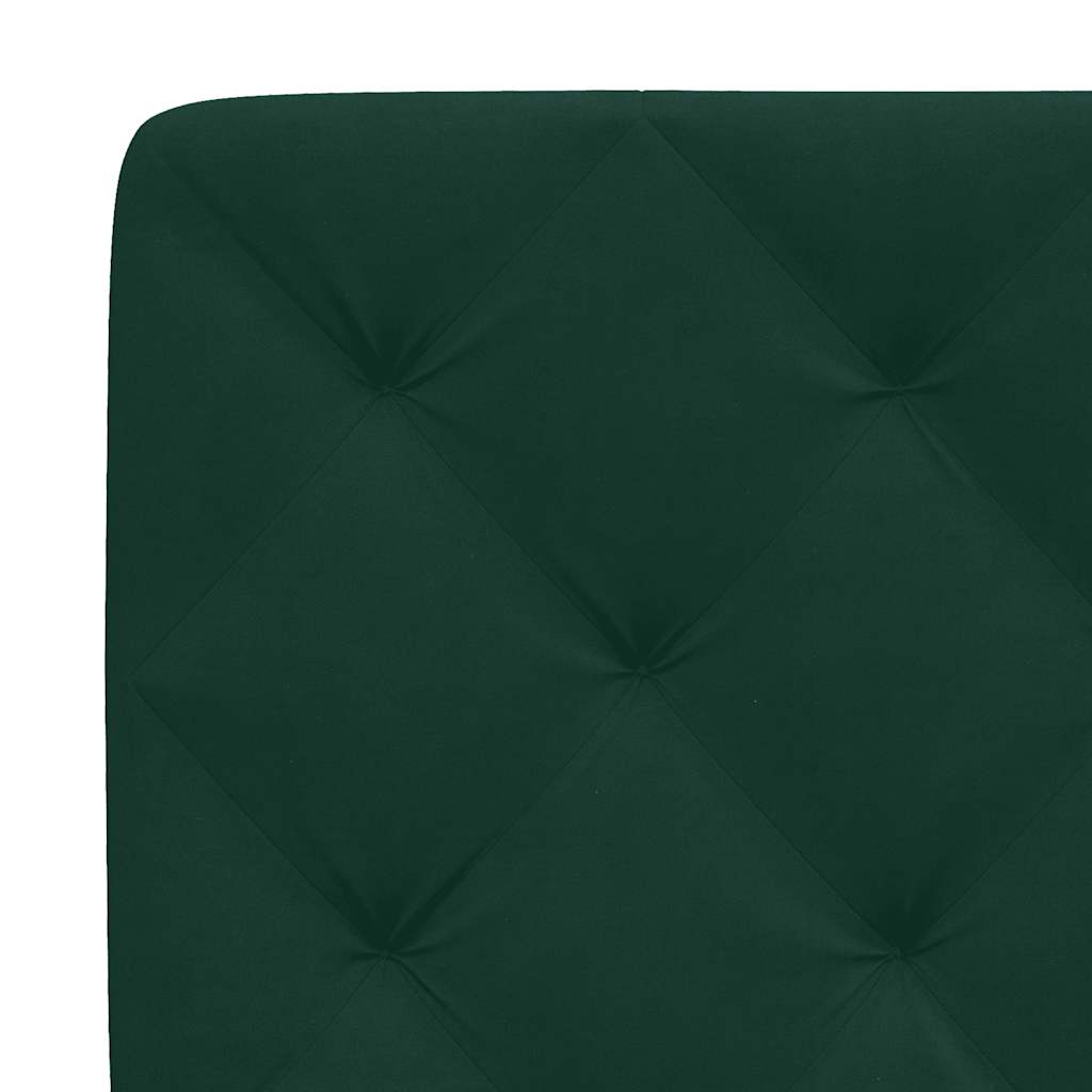 Giroletto con LED senza Materasso Verde Scuro 200x200cm Velluto