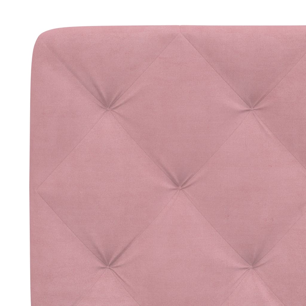 Giroletto con LED senza Materasso Rosa 200x200 cm in Velluto - homemem39