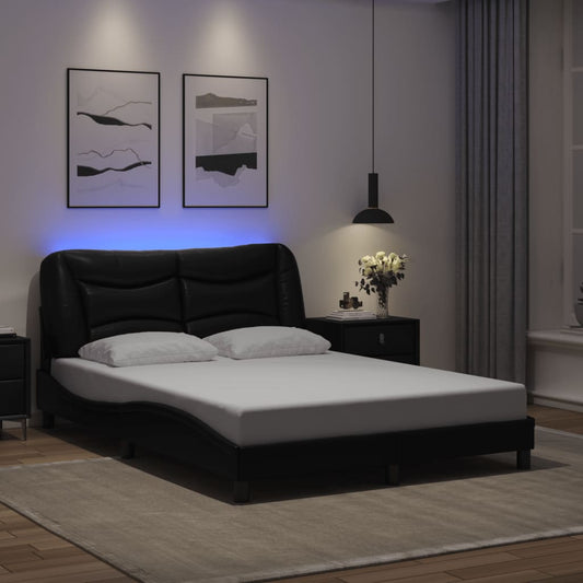 Giroletto con LED senza Materasso Hvar Nero 140x200 cm