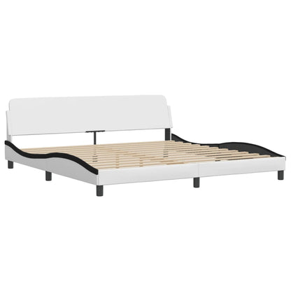 Giroletto con LED senza Materasso Hvar Bianco e Nero 200x200 cm