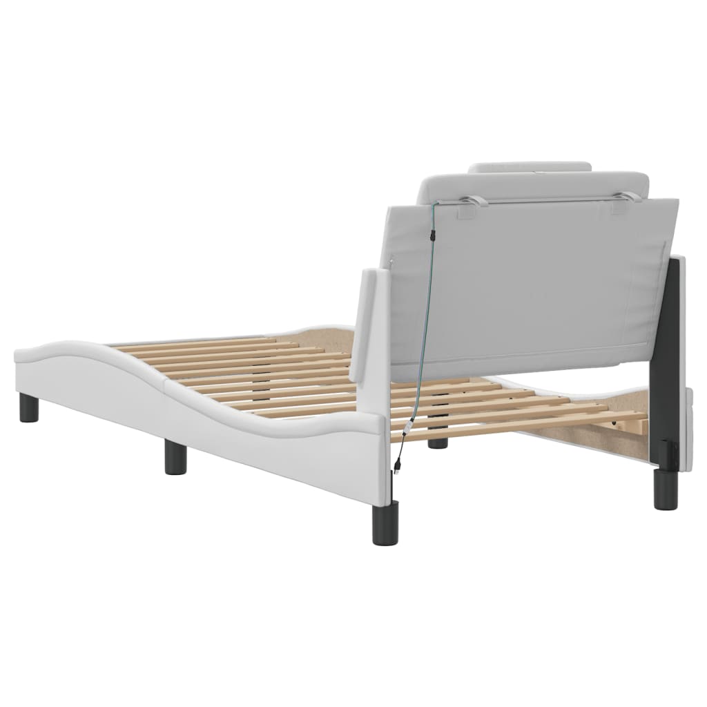 Giroletto Viana con LED senza Materasso Bianco 90x190 cm