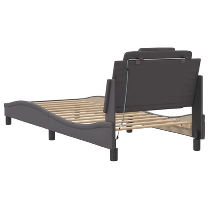 Giroletto Viana con LED senza Materasso Grigio 90x190 cm | homemem39