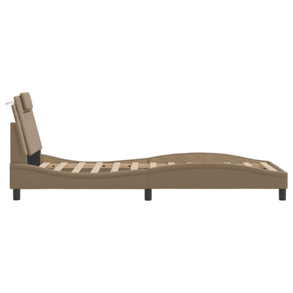 Giroletto Viana con LED senza Materasso Cappuccino 90x190 cm