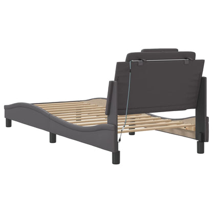 Giroletto Viana con LED senza Materasso Grigio 90x200 cm | homemem39