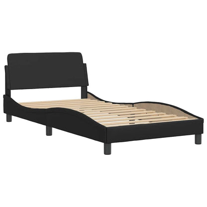 Giroletto Viana con LED senza Materasso Nero 100x200 cm