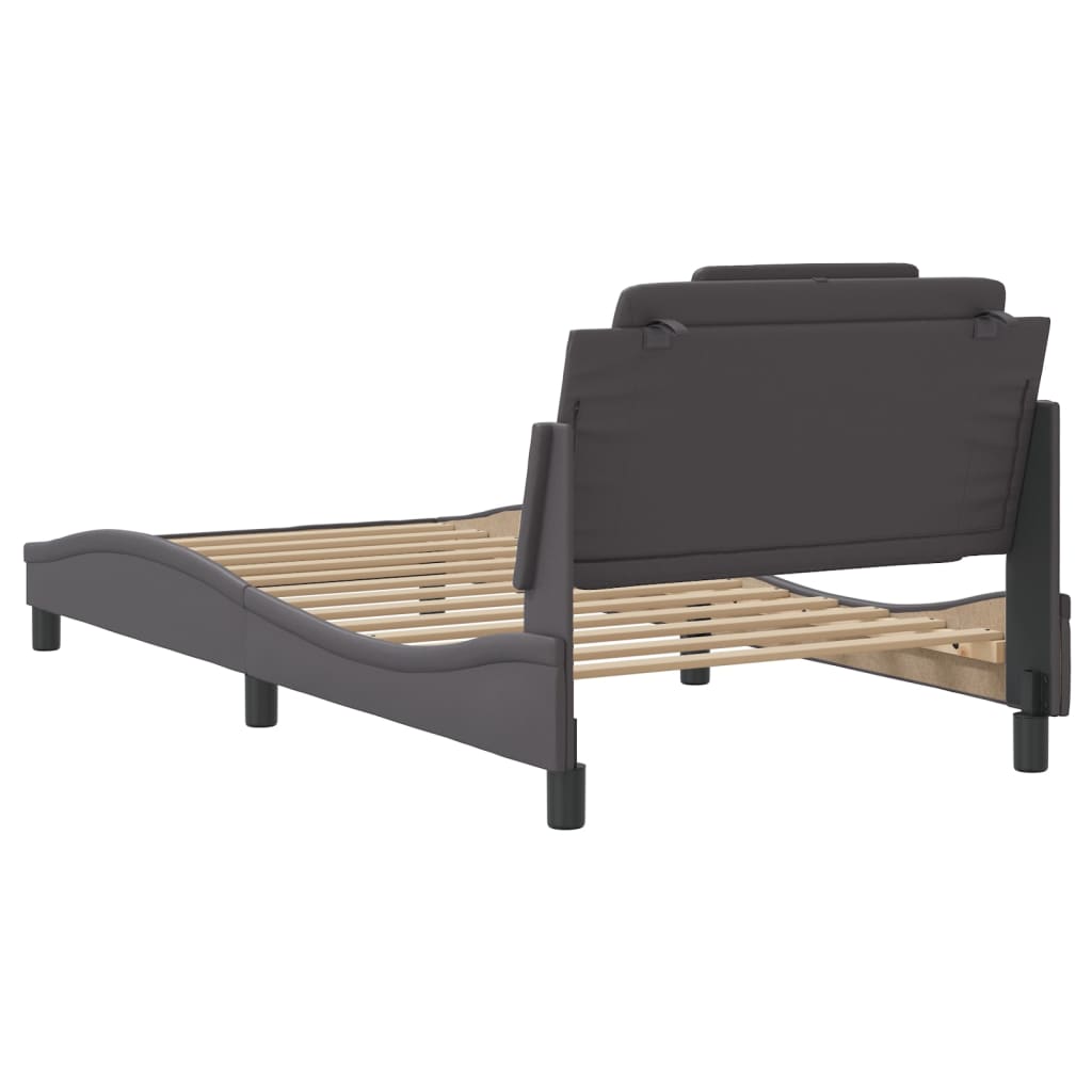 Giroletto Viana con LED senza Materasso Grigio 100x200 cm