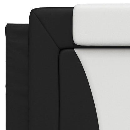 Giroletto Viana con LED senza Materasso Nero e Bianco 100x200 cm
