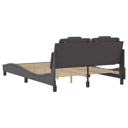Giroletto Viana con LED senza Materasso Grigio 140x190 cm