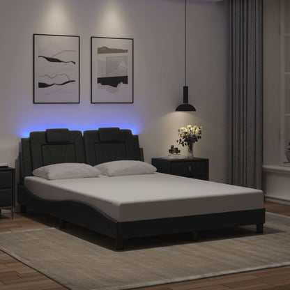 Giroletto Viana con LED senza Materasso Grigio 140x190 cm