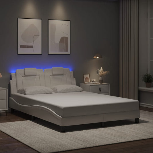 Giroletto Viana con LED senza Materasso Bianco 140x200 cm