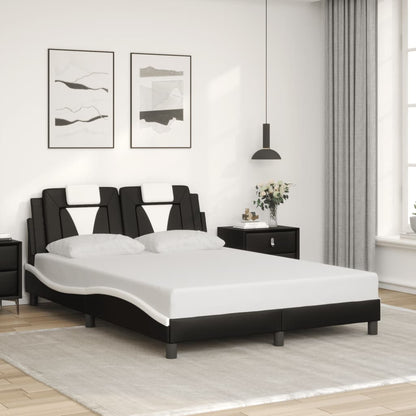 Giroletto Viana con LED senza Materasso Nero e Bianco 140x200cm