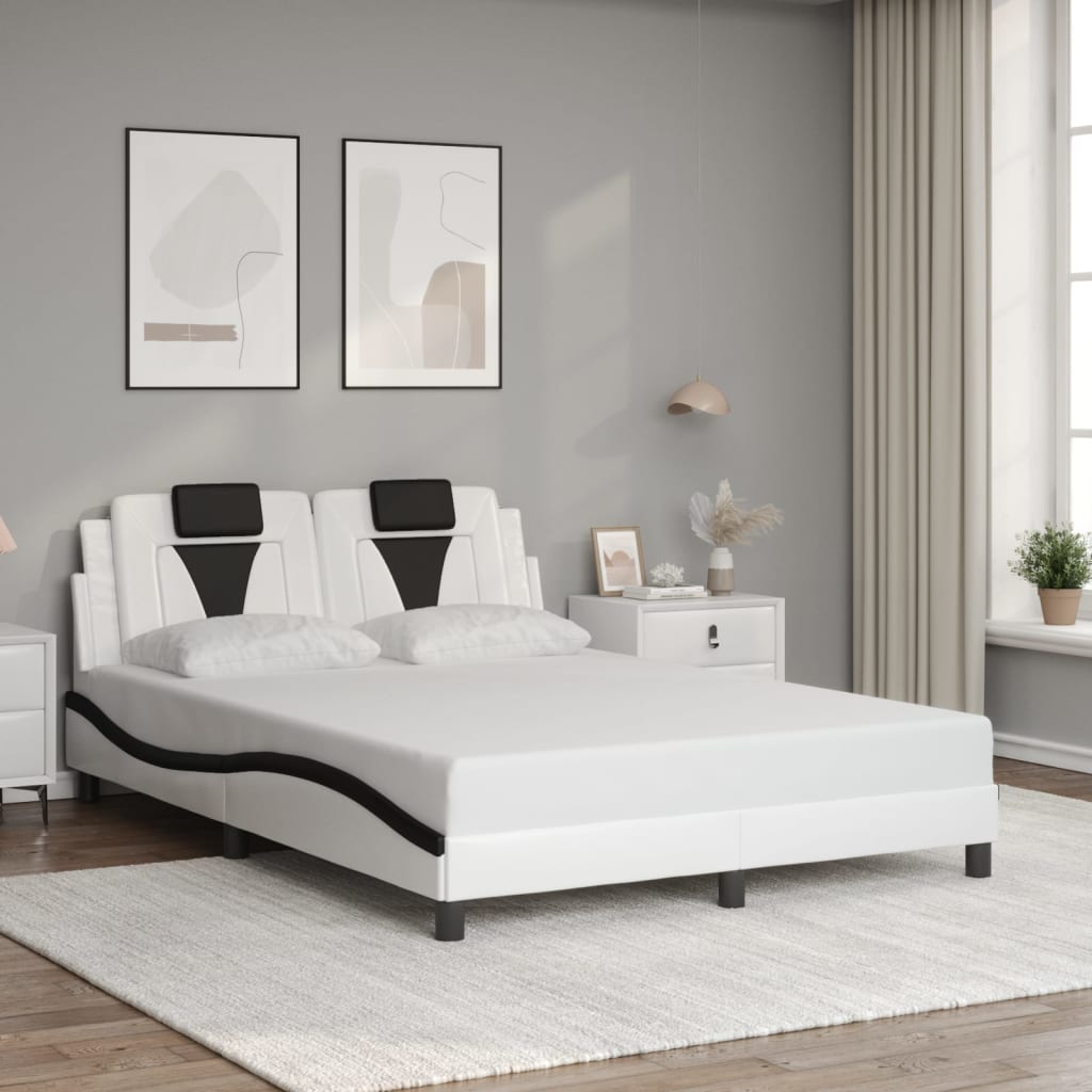 Giroletto Viana con LED senza Materasso Bianco e Nero 140x200cm