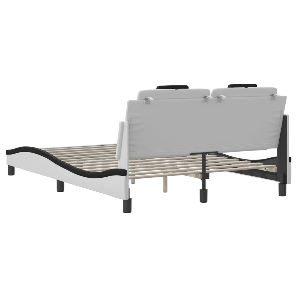 Giroletto Viana con LED senza Materasso Bianco e Nero 140x200cm