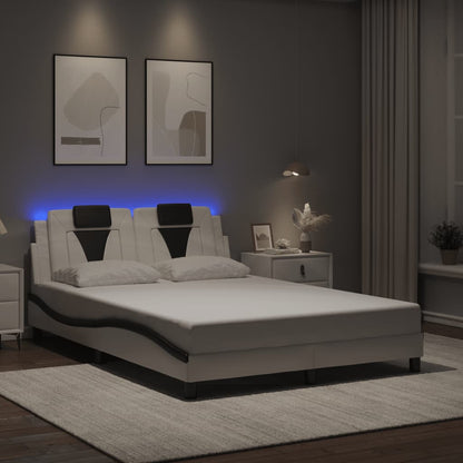 Giroletto Viana con LED senza Materasso Bianco e Nero 140x200cm