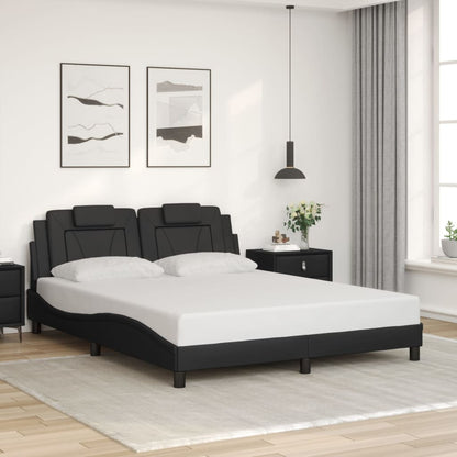 Giroletto Viana con LED senza Materasso Nero 160x200 cm
