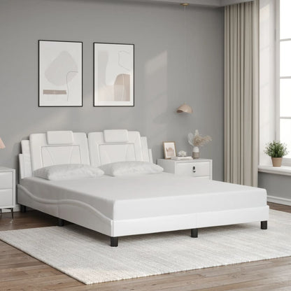 Giroletto Viana con LED senza Materasso Bianco 160x200 cm