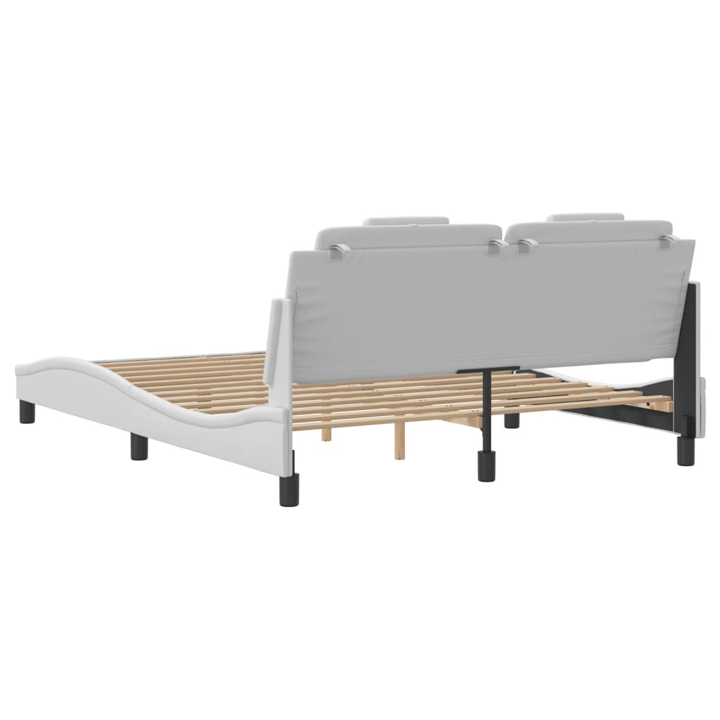 Giroletto Viana con LED senza Materasso Bianco 160x200 cm