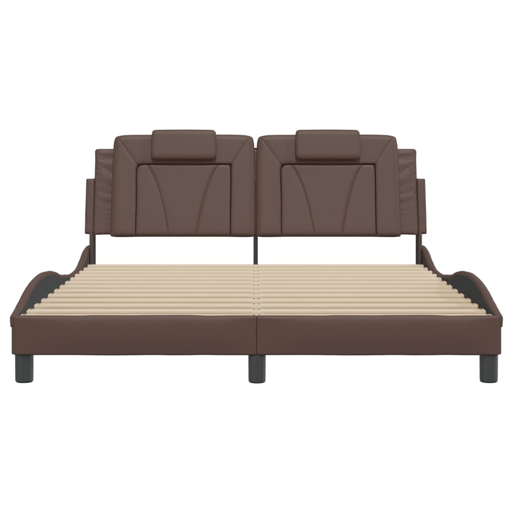 Giroletto Viana con LED senza Materasso Marrone 160x200 cm - homemem39