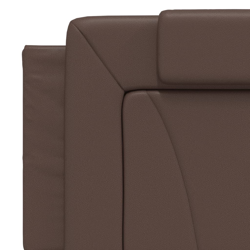 Giroletto Viana con LED senza Materasso Marrone 160x200 cm