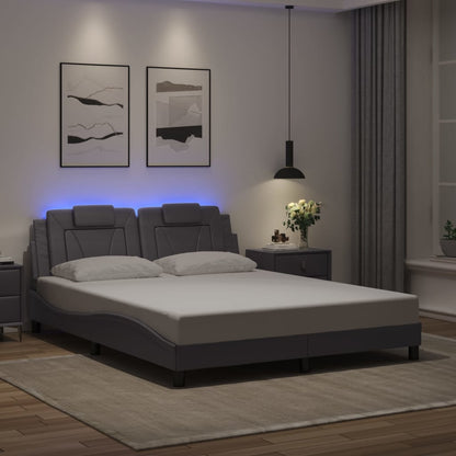 Giroletto Viana con LED senza Materasso Grigio 160x200 cm - homemem39