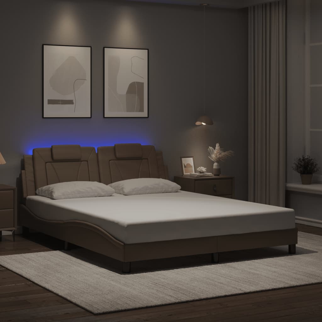 Giroletto Viana con LED senza Materasso Cappuccino 160x200 cm
