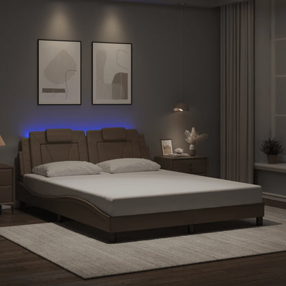 Giroletto Viana con LED senza Materasso Cappuccino 160x200 cm