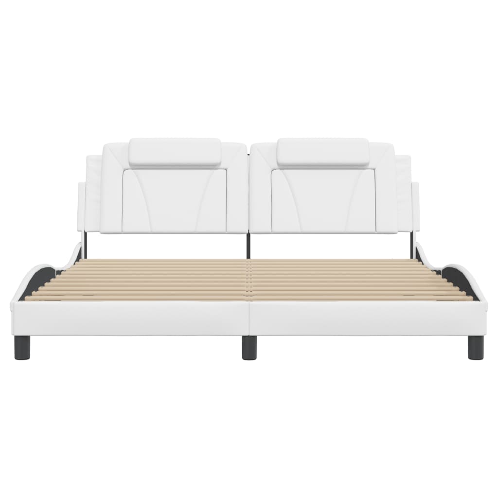 Giroletto Viana con LED senza Materasso Bianco 180x200 cm