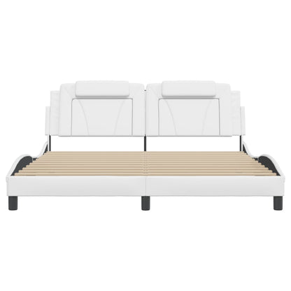 Giroletto Viana con LED senza Materasso Bianco 180x200 cm