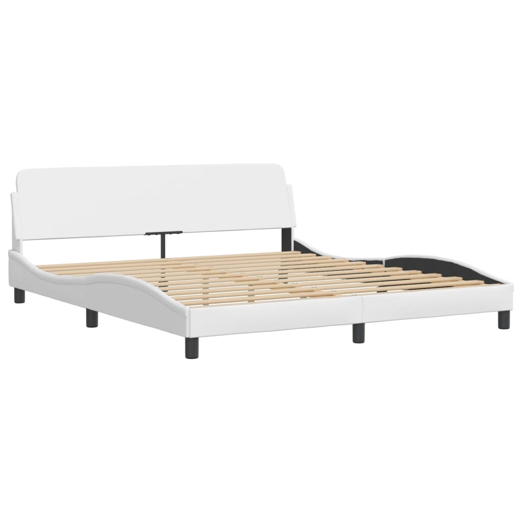 Giroletto Viana con LED senza Materasso Bianco 180x200 cm