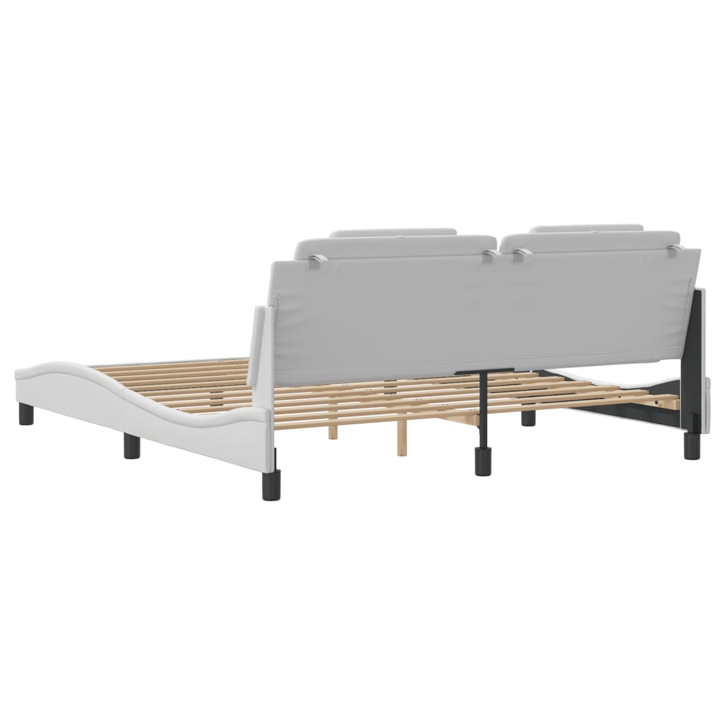 Giroletto Viana con LED senza Materasso Bianco 180x200 cm