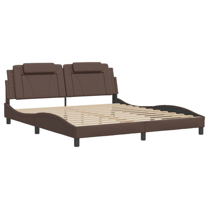Giroletto Viana con LED senza Materasso Marrone 180x200 cm | homemem39