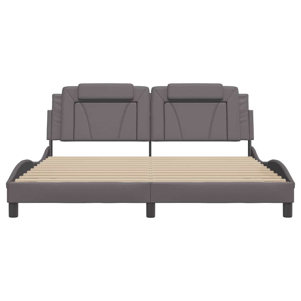 Giroletto Viana con LED senza Materasso Grigio 180x200 cm - homemem39