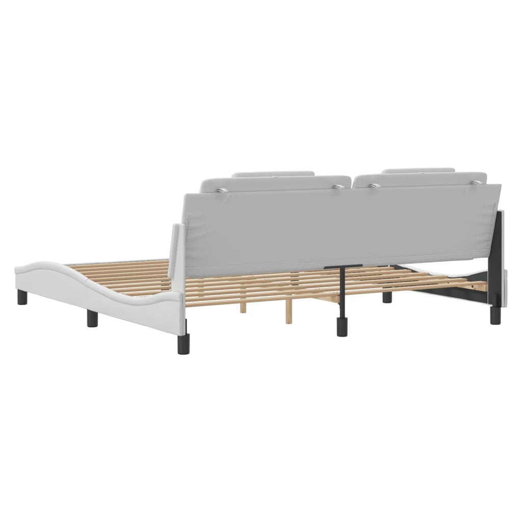 Giroletto Viana con LED senza Materasso Bianco 200x200 cm