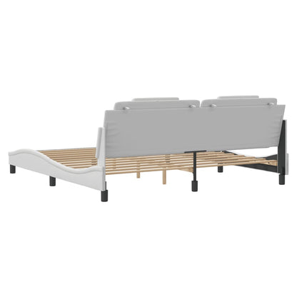 Giroletto Viana con LED senza Materasso Bianco 200x200 cm