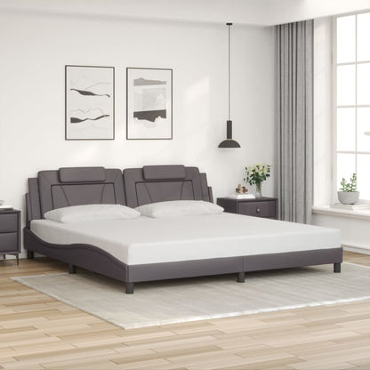 Giroletto Viana con LED senza Materasso Grigio 200x200 cm