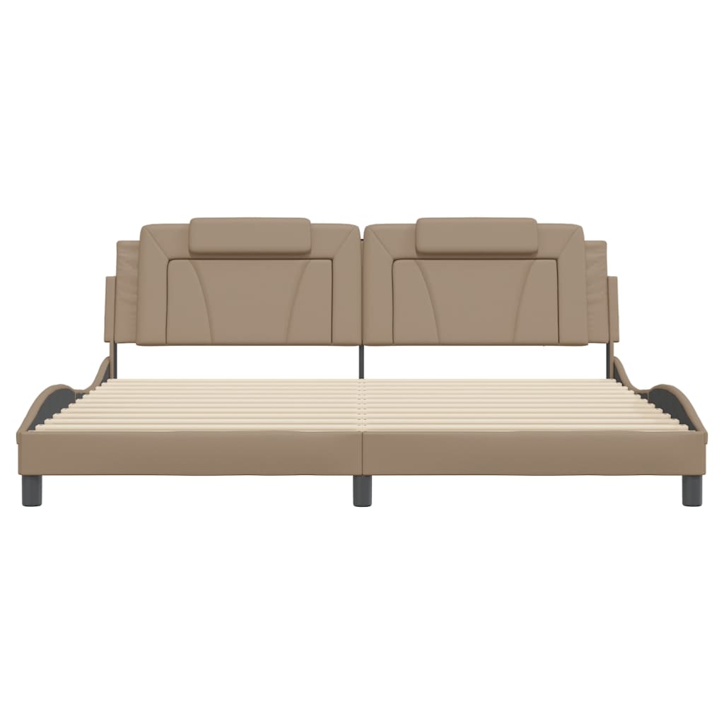 Giroletto Viana con LED senza Materasso Cappuccino 200x200 cm - homemem39