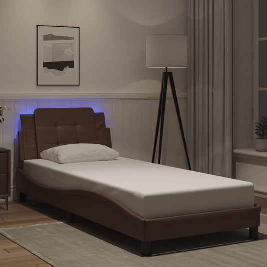 Giroletto con LED senza Materasso Zadar Marrone 80x200 cm