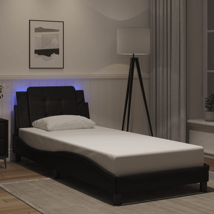 Giroletto con LED senza Materasso Zadar Nero 90x190 cm