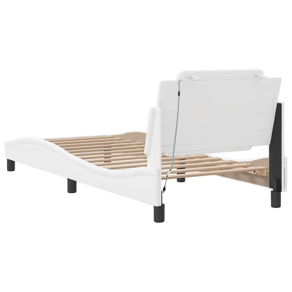 Giroletto con LED senza Materasso Zadar Bianco 90x190 cm