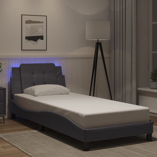 Giroletto con LED senza Materasso Zadar Grigio 90x190 cm
