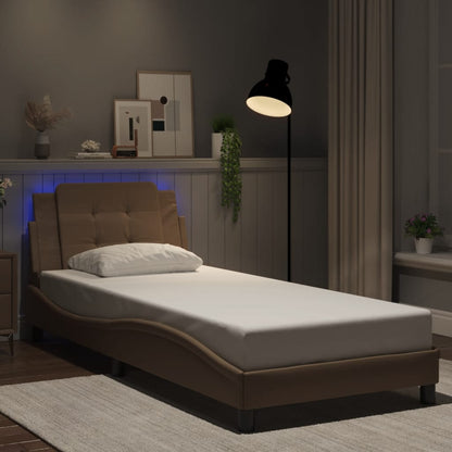 Giroletto con LED senza Materasso Zadar Cappuccino 90x200 cm